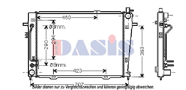 AKS DASIS radiatorius, variklio aušinimas 510113N